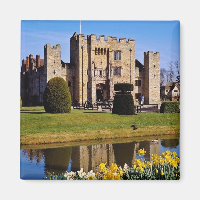 Hever Castle, Kent-blommor Magnet (Framsidan)