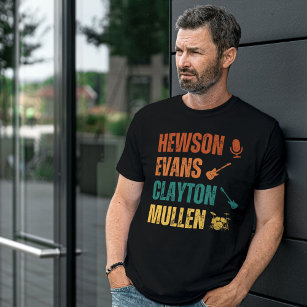 Hewson Evans Clayton Mullen Irish Sten Band T Shirt