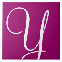 Hex 990066 Färg, Monogram keramiskt plattor