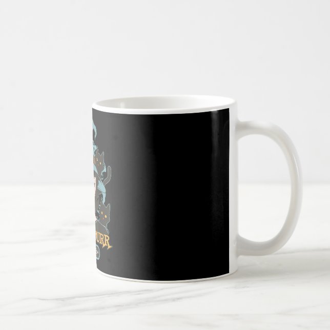 Hex &amp; purr söt häxa katt retro gotisk kaffemugg (Höger)
