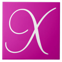 Hex cc0099 Färg, Monogram keramiskt plattor