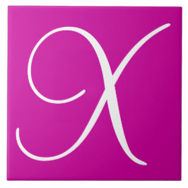 Hex cc0099 Färg, Monogram keramiskt plattor Kakelplatta