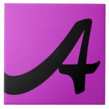 Hex cc33cc Färg Number Monogram Ceramic Tile