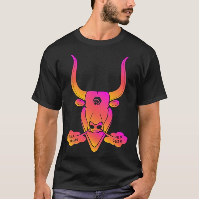 HEX Crypto Bull Springa 2020 HEX Crypto Logotyp Pr T Shirt (Framsida)