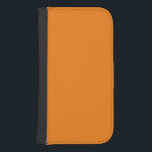 Hex #F17F17, Pumpkin Orange Wallet Case Galaxy S4 Plånbok<br><div class="desc">Wallet Case</div>