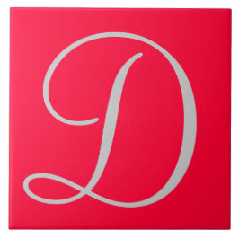 Hex ff0033 Färg, Monogram keramiskt plattor Kakelplatta