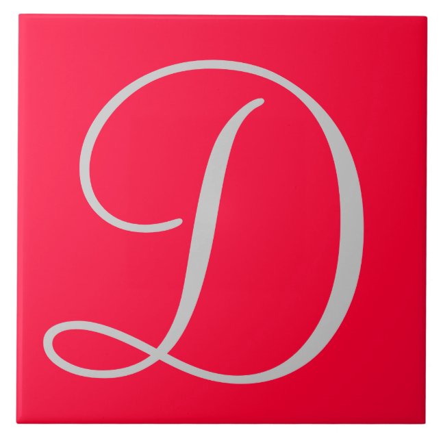 Hex ff0033 Färg, Monogram keramiskt plattor Kakelplatta (Framsidan)