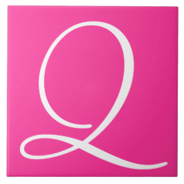 Hex ff3399 Färg, Monogram keramiskt plattor Kakelplatta