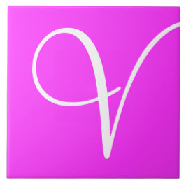 Hex ff33ff Färg, Monogram keramiskt plattor Kakelplatta