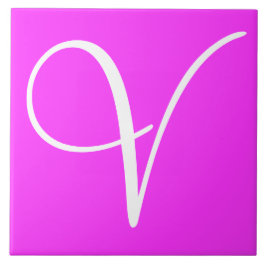 Hex ff33ff Färg, Monogram keramiskt plattor Kakelplatta