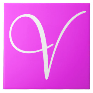 Hex ff33ff Färg, Monogram keramiskt plattor Kakelplatta