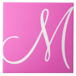 Hex ff66cc Färg, Monogram keramiskt plattor Kakelplatta