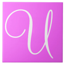 Hex ff66ff Färg, Monogram keramiskt plattor Kakelplatta