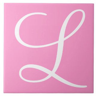 Hex ff99cc Färg Number Monogram Ceramic Tile Kakelplatta