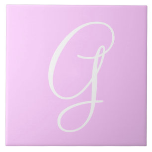 Hex FFCC Färg Number Monogram Ceramic Tile Kakelplatta