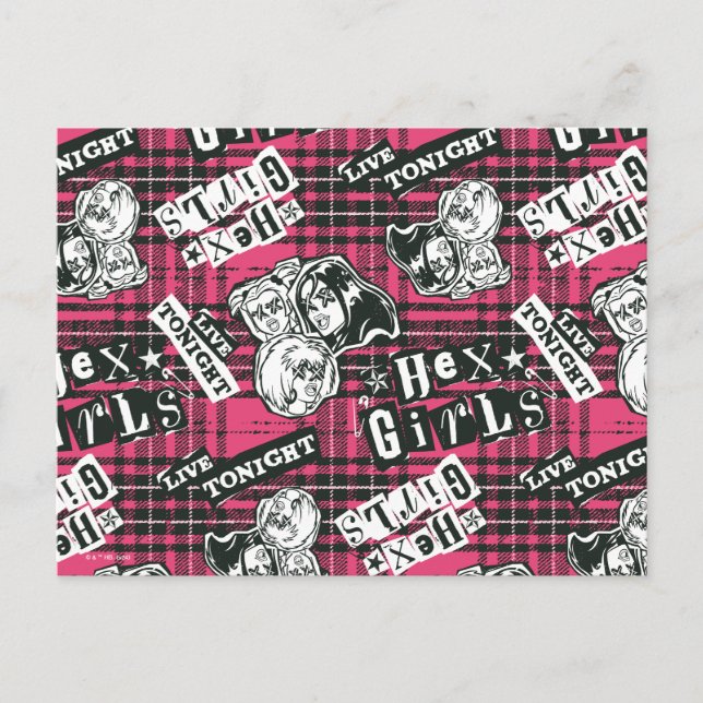 Hex Girls Punk Play Mönster Vykort (Framsida)