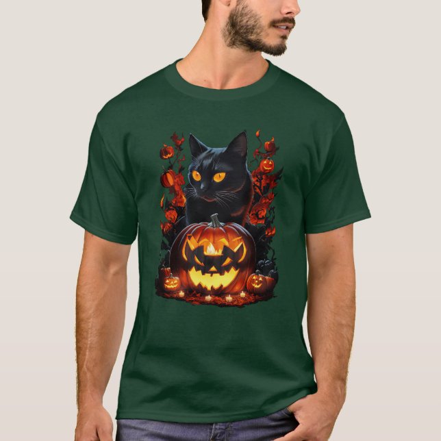Hex, Halloween-katt T-shirt (Framsida)