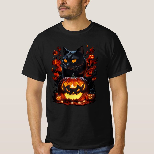 Hex, Halloween-katt T-shirt (Framsida)