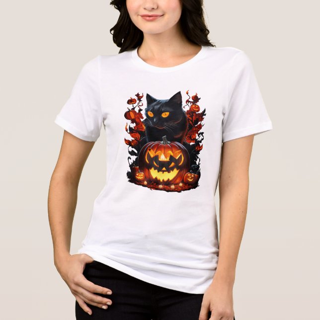Hex, Halloween-katt T-shirt (Framsida)