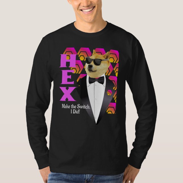 Hex Hexican Cryptocurrency Bitcoin Pulsechain T Shirt (Framsida)