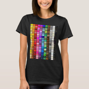 Hex-koder för färg-diagram t shirt