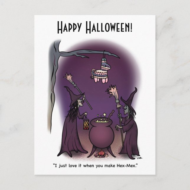 Hex Mex Halloween-vykort Vykort (Framsida)