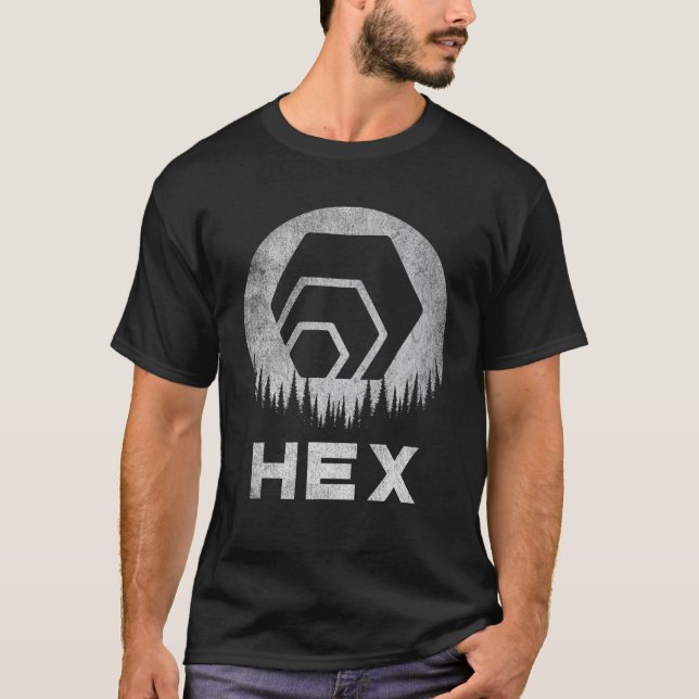 HEX-mynthexten till Måne-tokenskrypto Cryptocurren T Shirt (Framsida)