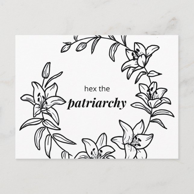 Hex Patriarchy - Lily Flower Postcard Vykort (Framsida)
