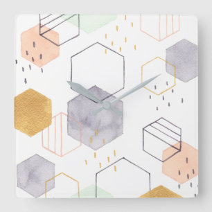 Hex-punktdiagram Fyrkantig Klocka