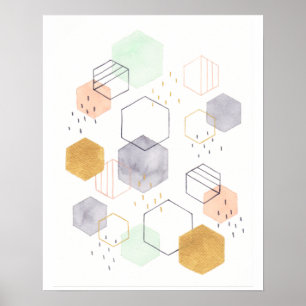 Hex-punktdiagram Poster