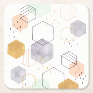 Hex-punktdiagram Underlägg Papper Kvadrat