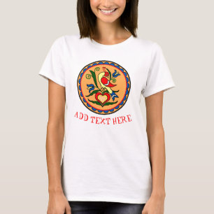 Hex Sign Dutch Bird, redigera text, T Shirt