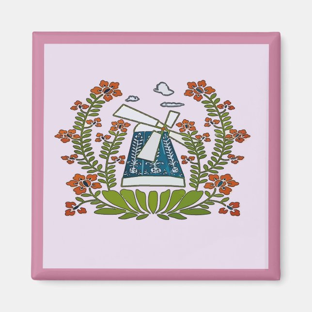 Hex Sign, Pennsylvania Dutch, Kvarn Magnet (Framsidan)