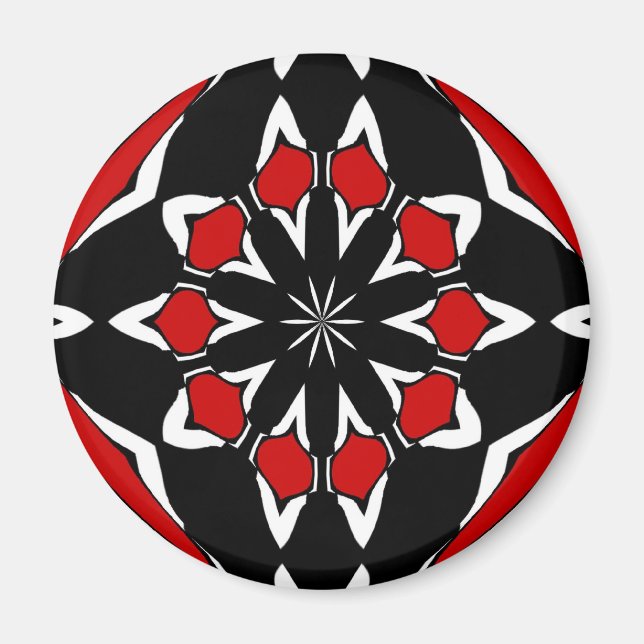 Hex Sign Red Black Magnet (Framsidan)