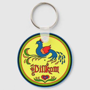 Hex Sign Välkommen Bird Nyckelring