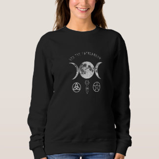 Hex the Patriarchy Femenist Wiccan Symbols Måne T Shirt