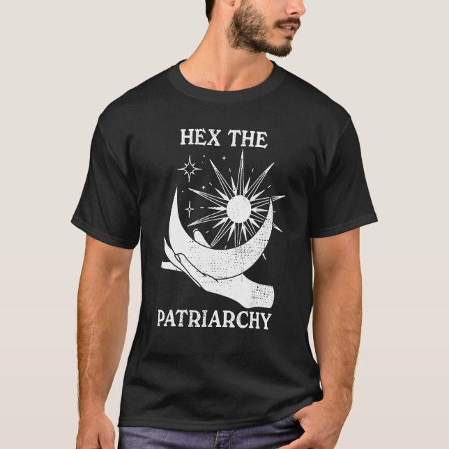 Hex The Patriarchy Halloween Feminist Witch Witche T Shirt (Framsida)