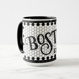 Hex Tile Print Boston Mugg
