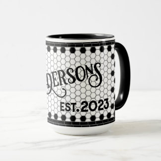 Hex Tile Print Personlig mugg