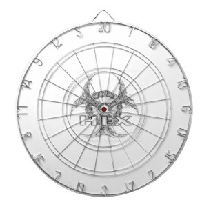 HEX Vitt mörkt ritbord Darttavla