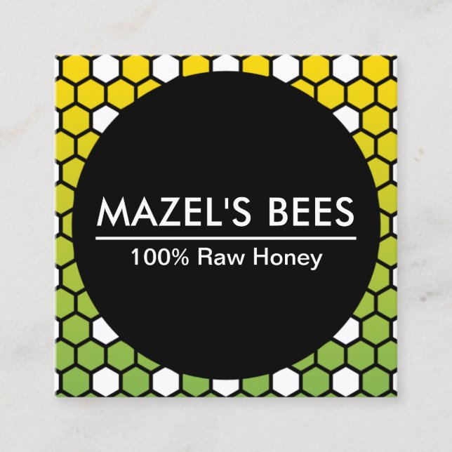 hexa-bikakeokort fyrkantigt visitkort (Framsida)