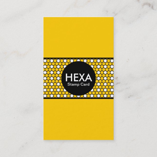hexa frimärke-kort (färg anpassadet) visitkort (Baksida)