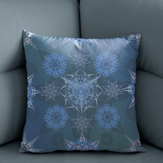 Hexa triangles yantra petals inscription kudde