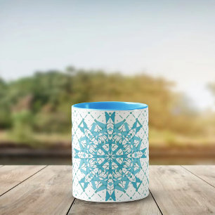Hexa triangles yantra petals mugg