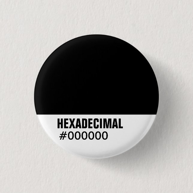 HEXADECIMAL Färg-mall - Anpassad Knapp (Framsida)