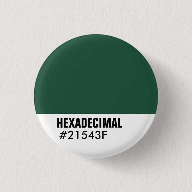 HEXADECIMAL Färg-mall - anpassad Knapp (Framsida)