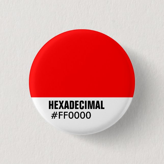 HEXADECIMAL Färg-mall - Anpassad Knapp (Framsida)