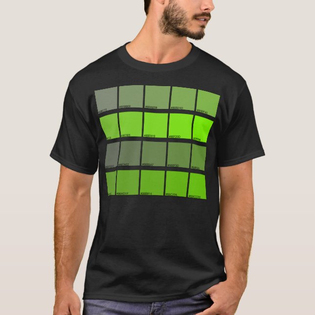 Hexadecimalen färgar ton 281-300 tee shirt (Framsida)