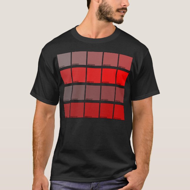 Hexadecimalen färgar ton 41-60 t-shirt (Framsida)