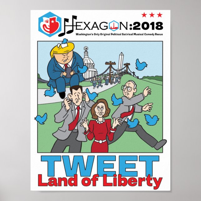 Hexagon 2018: Tweet Land of Liberty Poster (Framsidan)